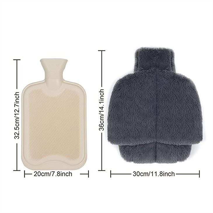 Faux fur Foot Hot Water Bottle Cover