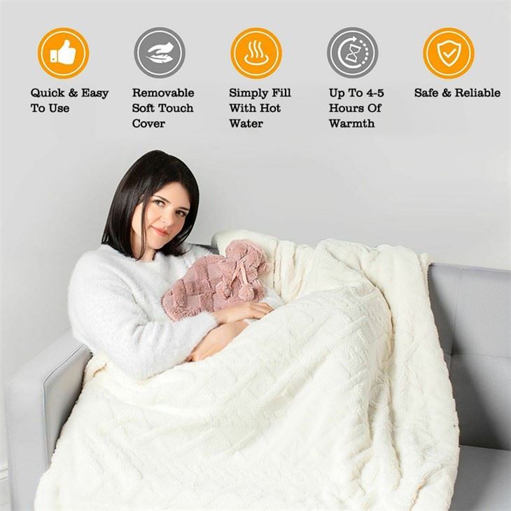 Plush Long Hot Water Bottle Cover