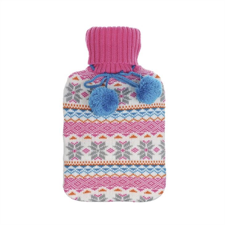 Rubber Hot Water Bottle With Knitted Cover