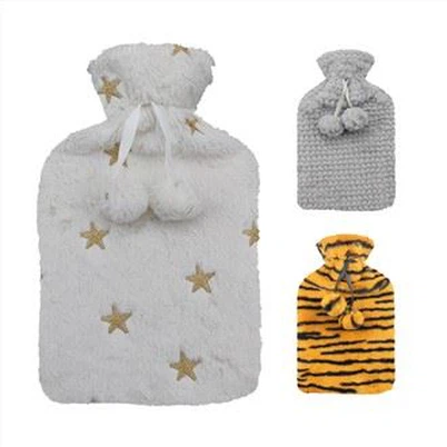 Rubber Hot Water Bottle With Plush Cover