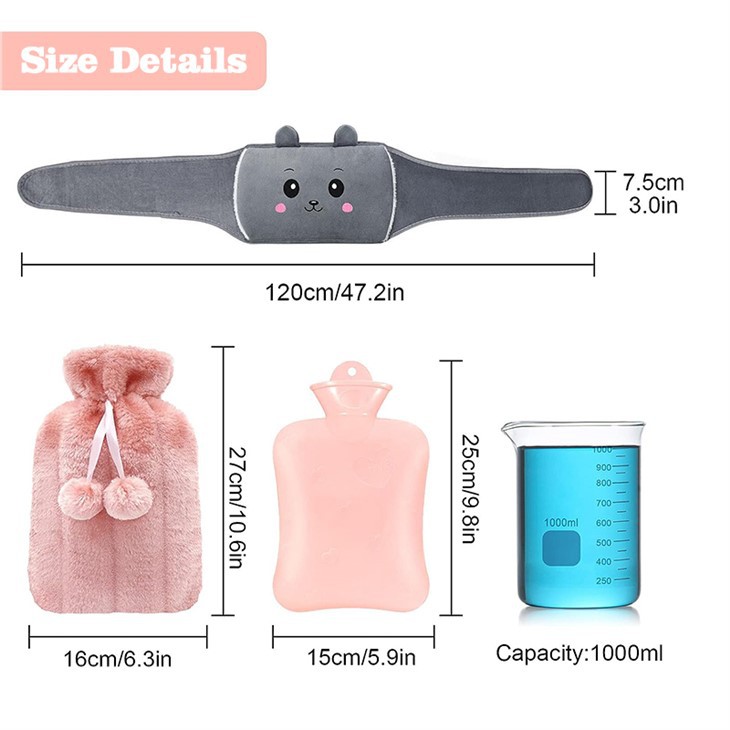 Pvc Hot Water Bottle Waist Belt Cover