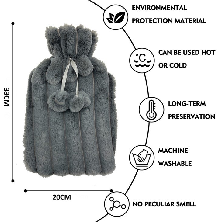 water-filling hot water bottle fur covers 