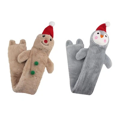 Christmas Long Rubber Hot Water Bottle Plush Cover