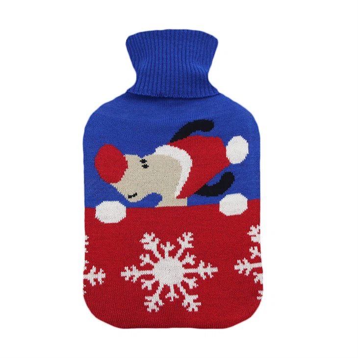 christmas gift hot water bottle bag covers