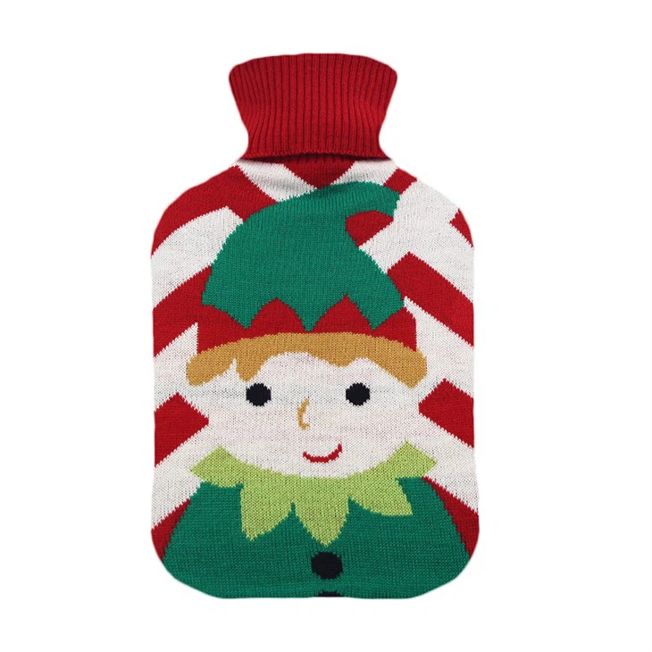 christmas gift hot water bottle bag covers
