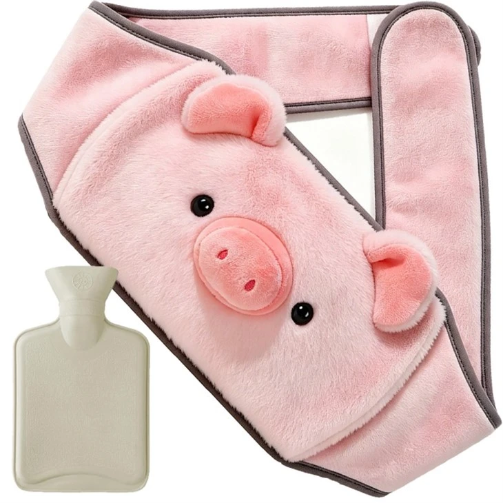 1000ml Pig Plush Rubber Hot Water Bag Belt Cover