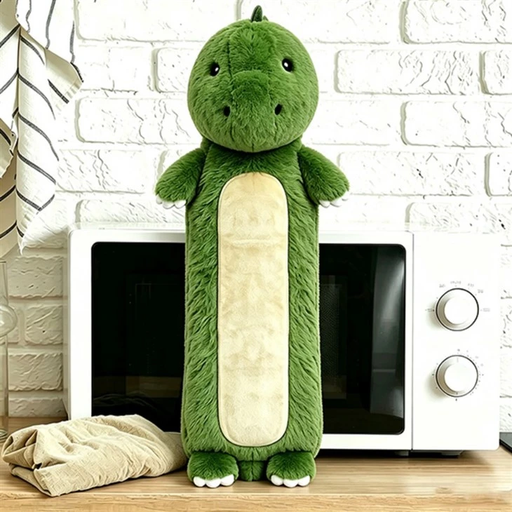 Reusable Dinosaur Plush Toy Microwavable Flaxseed Lavender Neck Heating Pad