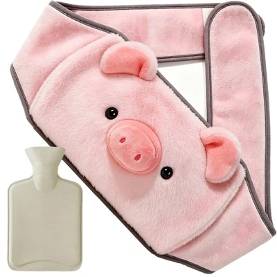 1000ml Pig Plush Rubber Hot Water Bag Belt Cover