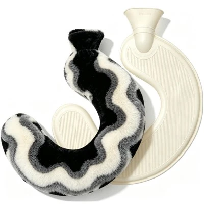 Neck Shoulder Warmer 1000MlL U Shape Rubber Hot Water Bottle with Cover