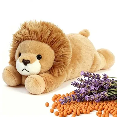 Lavender Scented Realistic Plush Lion Microwavable Heat Pad