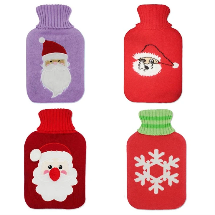 customized christmas knitted cover for hot water bag